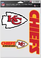 WinCraft Kansas City Chiefs 3 Pk. Decal