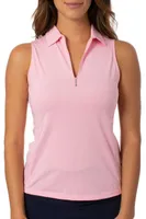 Golftini Women's Sleeveless Zip Tech Golf Polo