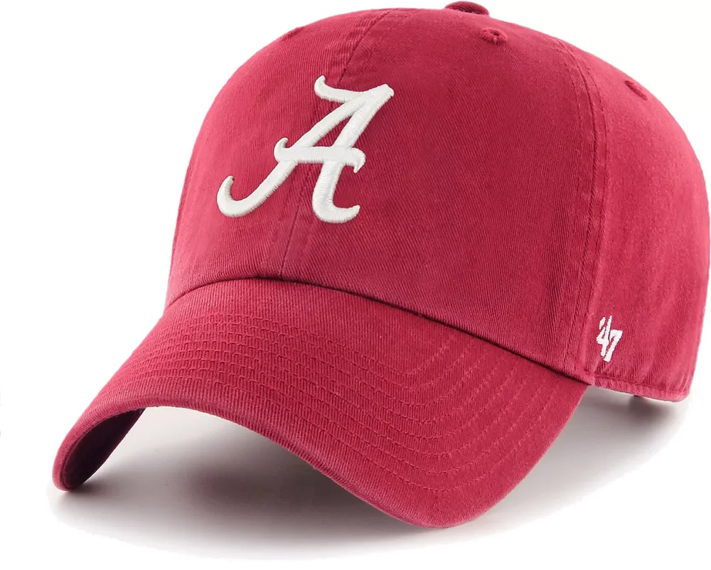 ‘47 Men's Alabama Crimson Tide Crimson Clean Up Adjustable Hat