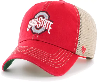 ‘47 Men's Ohio State Buckeyes Scarlet Trawler Clean Up Adjustable Hat