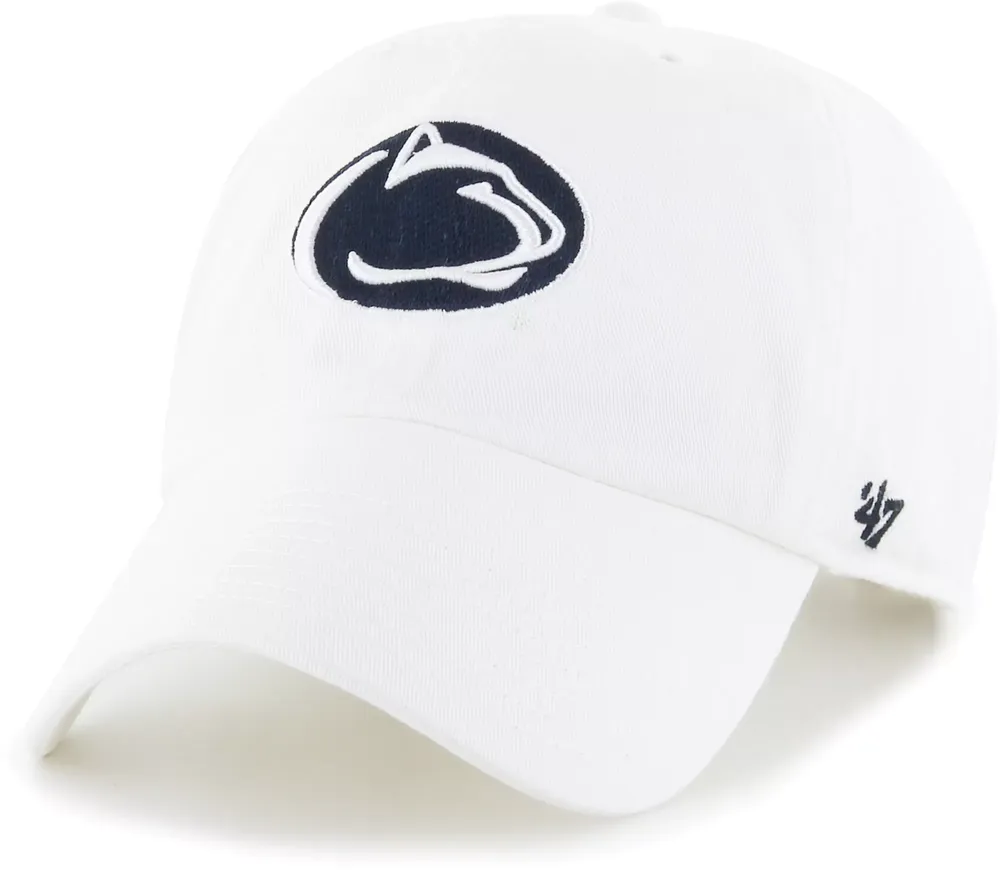 '47 Men's Penn State Nittany Lions Clean Up White Adjustable Hat