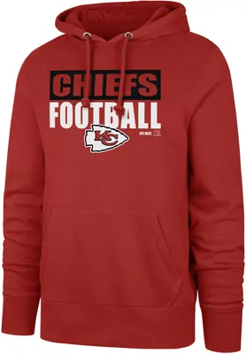 '47 Men's Kansas City Chiefs Blockout Red Headline Hoodie