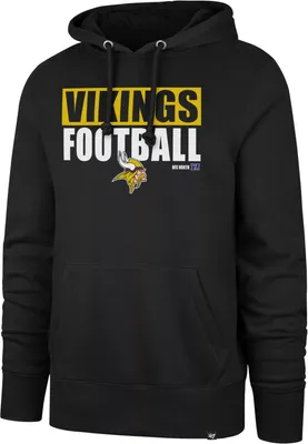 '47 Men's Minnesota Vikings Blockout Black Headline Hoodie