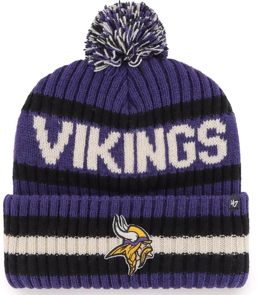 '47 Men's Minnesota Vikings Bering Purple Pom Knit