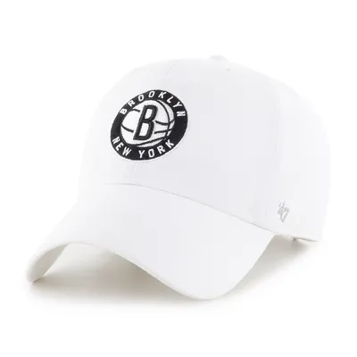 ‘47 Men's Brooklyn Nets White Clean Up Adjustable Hat