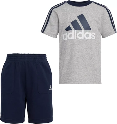 adidas Boys' 2 Piece French Terry Shorts Set