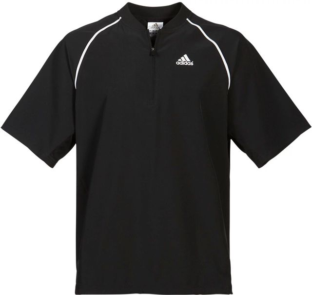 adidas men's triple stripe short sleeve batting jacket
