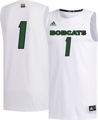 adidas Men's Ohio Bobcats #1 White Replica Swing Basketball Jersey