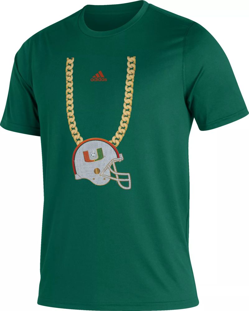 Dick's Sporting Goods Adidas Men's Miami Hurricanes Green 'Turnover Chain' T-Shirt | Street Town Centre