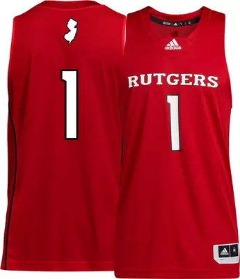 adidas Men's Rutgers Scarlet Knights #1 Swingman Replica Basketball Jersey