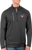 Antigua Men's Tall Toronto Blue Jays Generation Carbon Half-Zip Pullover