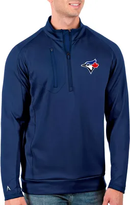 Antigua Men's Tall Toronto Blue Jays Generation Royal Half-Zip Pullover