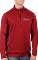 Antigua Men's Tall Atlanta Braves Generation Red Half-Zip Pullover