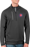 Antigua Men's Tall Chicago Cubs Generation Carbon Half-Zip Pullover