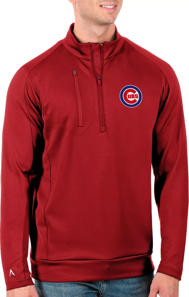 Antigua Men's Tall Chicago Cubs Generation Red Half-Zip Pullover