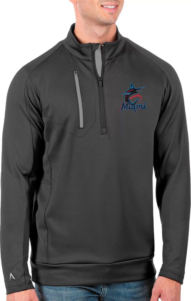 Lids Miami Dolphins Antigua Fortune Quarter-Zip Pullover Jacket - Oatmeal