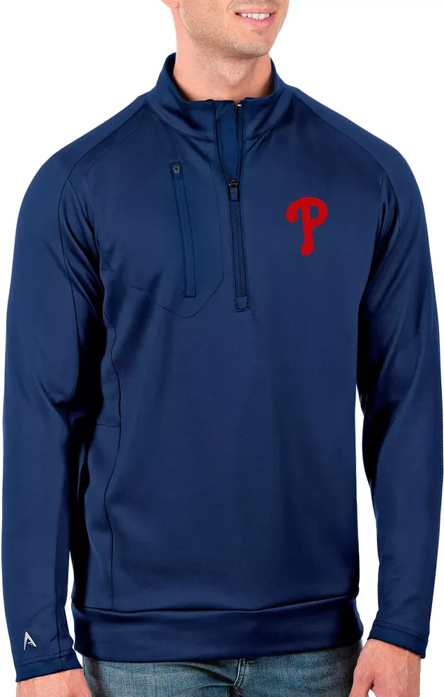 Antigua Men's Tall Philadelphia Phillies Generation Royal Half-Zip Pullover