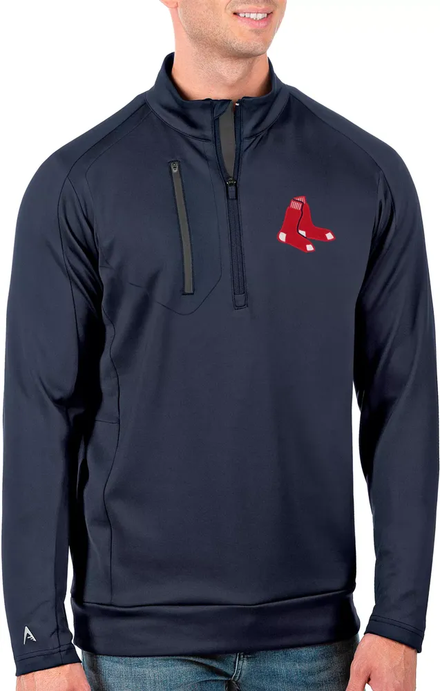 Antigua Men's Tall Boston Red Sox Generation Navy Half-Zip Pullover