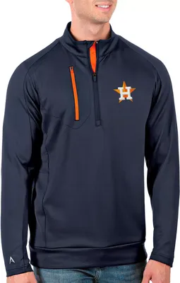 Antigua Men's Tall Houston Astros Generation Navy Half-Zip Pullover