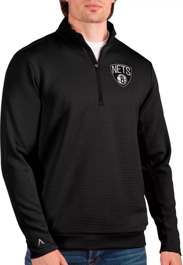 New York Mets Antigua Fortune Half-Zip Sweater - Heathered Charcoal