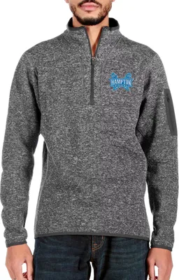 Antigua Men's Hampton Pirates Grey Fortune 1/4 Zip Pullover