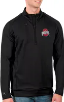 Antigua Men's Ohio State Buckeyes Black Generation Half-Zip Pullover Shirt