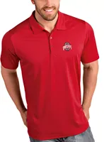 Antigua Men's Ohio State Buckeyes Scarlet Tribute Performance Polo