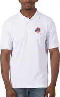 Antigua Men's Ohio State Buckeyes White Legacy Pique Polo