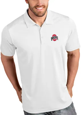 Antigua Men's Ohio State Buckeyes White Tribute Performance Polo