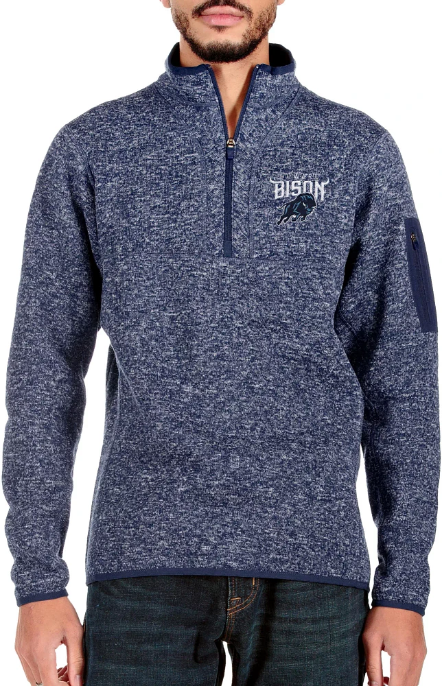 Antigua Men's Howard Bison Navy Fortune 1/4 Zip Pullover