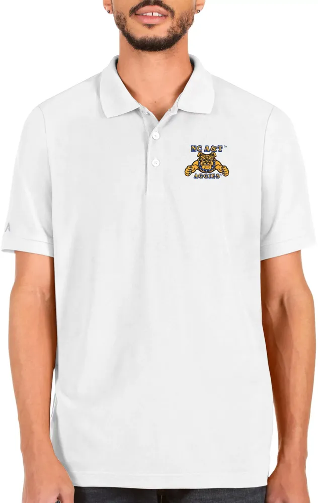 Antigua Men's North Carolina A&T Aggies White Legacy Pique Polo