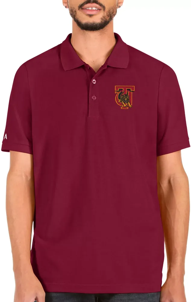 Antigua Men's Tuskegee Golden Tigers Crimson Legacy Polo