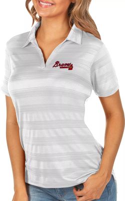 Antigua Women's Atlanta Braves Compass White Polo