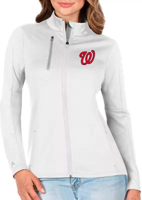 Antigua Women's Washington Nationals Generation Full-Zip White Jacket