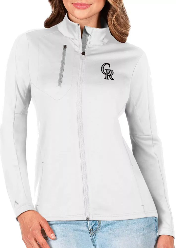 Antigua Women's Colorado Rockies Generation Full-Zip White Jacket