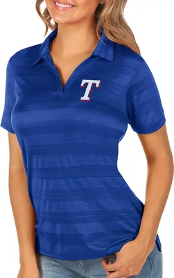 Antigua Women's Texas Rangers Compass Royal Polo