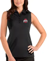 Antigua Women's Ohio State Buckeyes Tribute Sleeveless Performance Polo