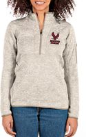 Antigua Women's North Carolina Central Eagles White Fortune 1/4 Zip Pullover