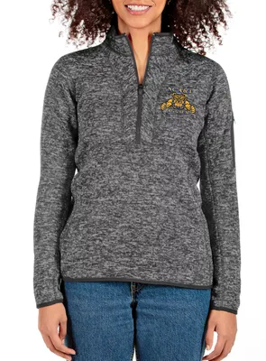 Antigua Women's North Carolina A&T Aggies Grey Fortune 1/4 Zip Pullover