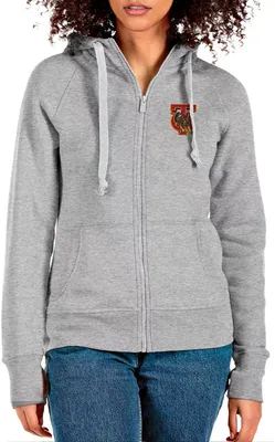 Antigua Women's Tuskegee Golden Tigers Grey Victory Full Zip Jacket