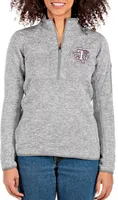 Antigua Women's Texas Southern Tigers Grey Fortune 1/4 Zip Pullover