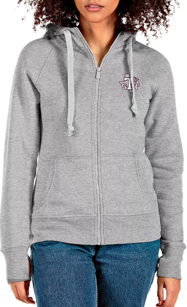 Antigua Women's Texas Southern Tigers Grey Victory Full Zip Jacket