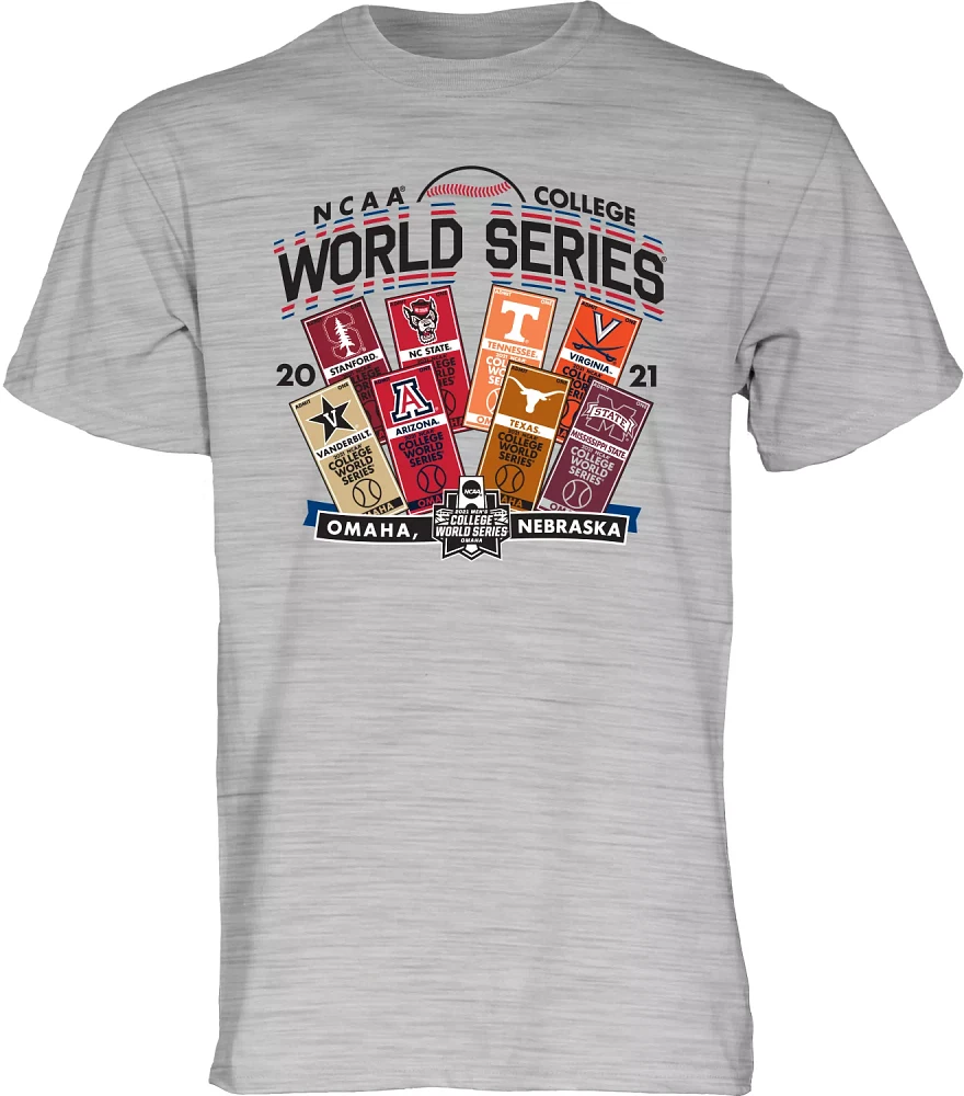 Blue 84 Men's 2021 Men's College World Series Ticket Grey T-Shirt