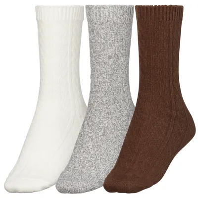 CALIA Women's Holiday Cable Knit Socks - 3 Pack