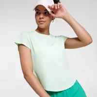 CALIA Women's Clean Yoke Short Sleeve Crewneck Tee