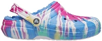 Crocs Adult Classic Fuzz-Lined Tie Dye Clogs