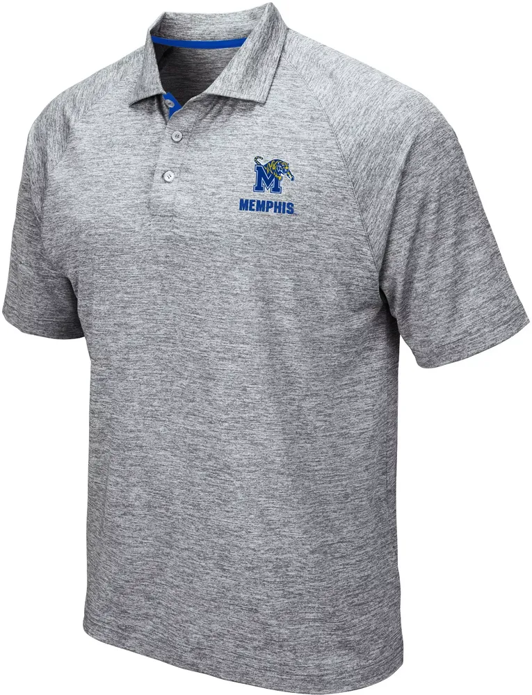 Colosseum Men's Memphis Tigers Grey Wedge Polo