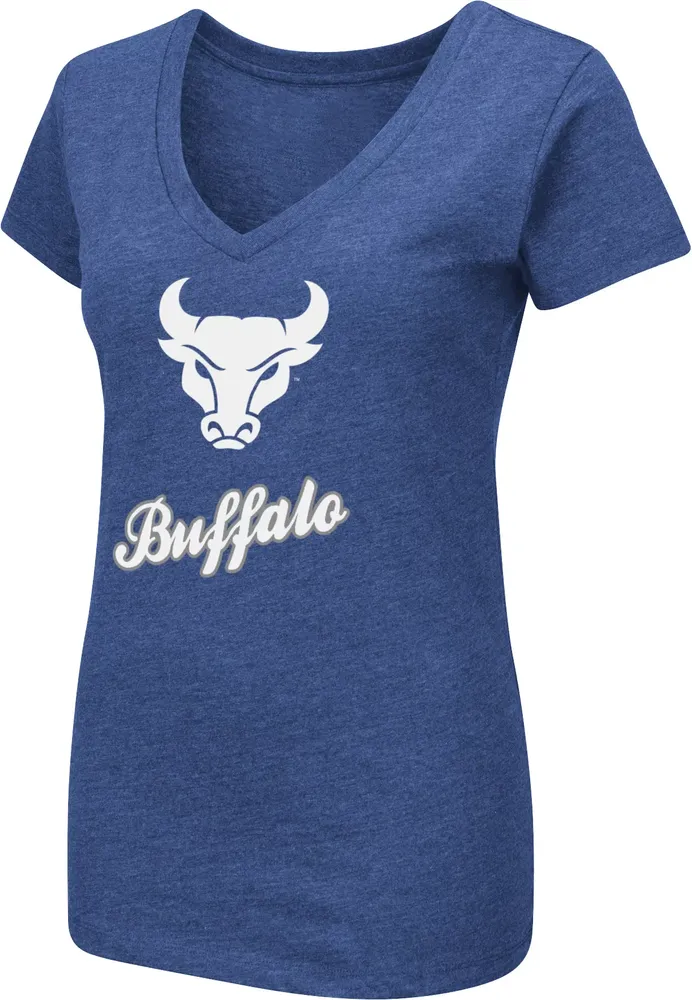 Colosseum Women's Buffalo Bulls Blue Dual Blend V-Neck T-Shirt