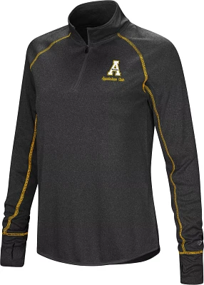 Colosseum Women's Appalachian State Mountaineers Black Stingray Quarter-Zip Shirt