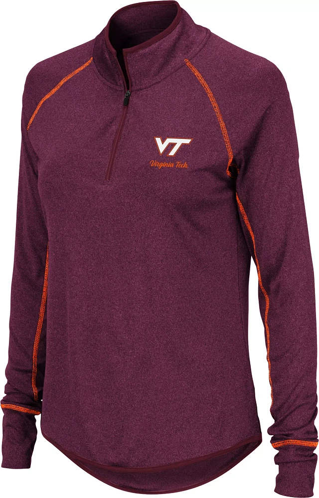 Colosseum Women's Virginia Tech Hokies Maroon Stingray Quarter-Zip Shirt